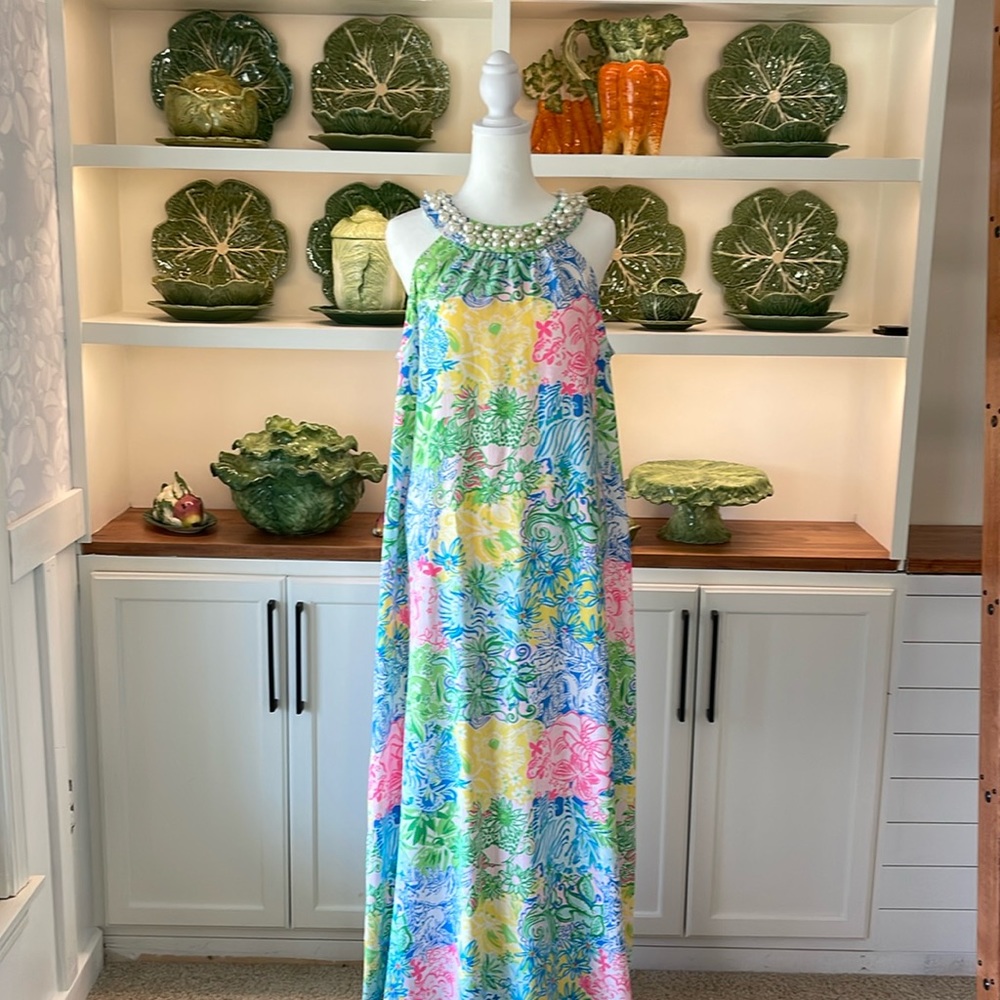 Lilly Pulitzer Pearl Maxi — Comes with Matching NWT Men’s Bow tie